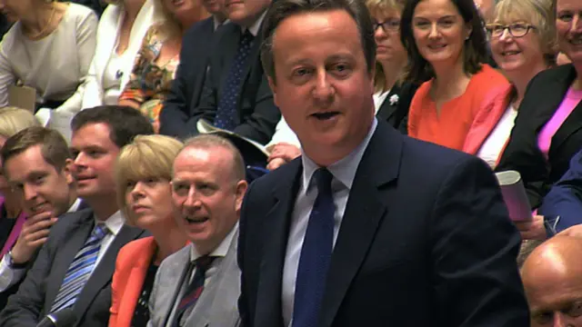 Kevin Foster and David Cameron at Prime Minister's Questions. Pic: AFP