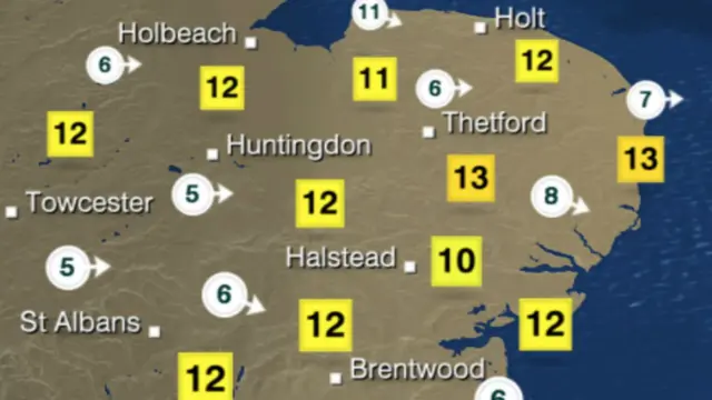 Overnight weather map