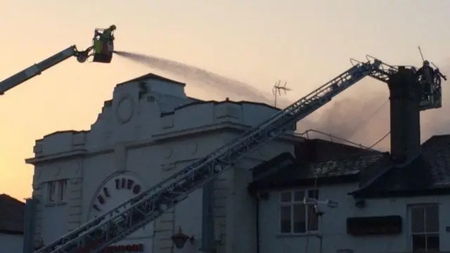 Fire at Tivoli pub