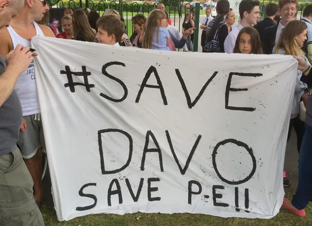 protest outside school