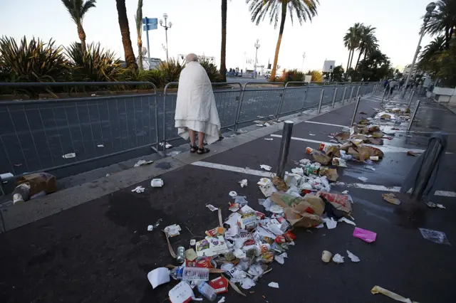 A man at the scene of the attack in Nice