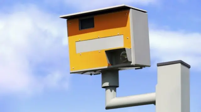 Yellow speed camera