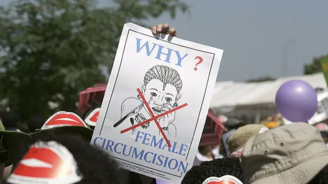 Poster at anti-FGM rally