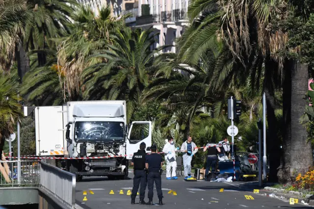 Scene of the attack in Nice