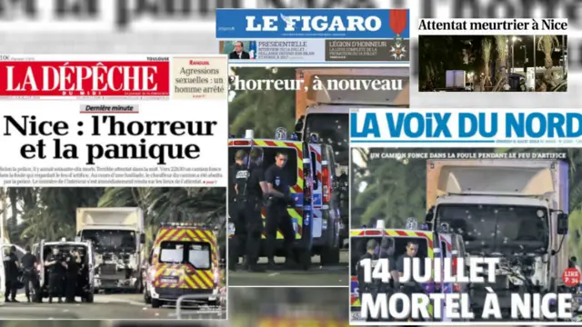 French newspapers report on the Nice attack