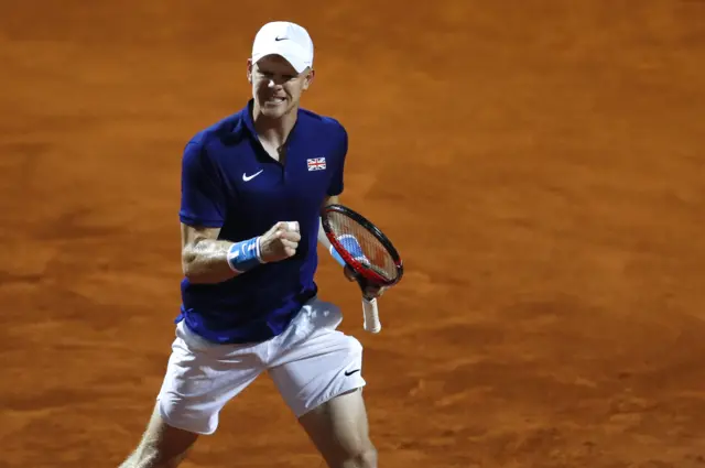 Kyle Edmund celebrates