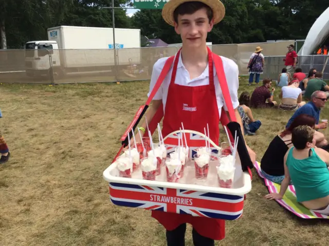 Strawberry seller