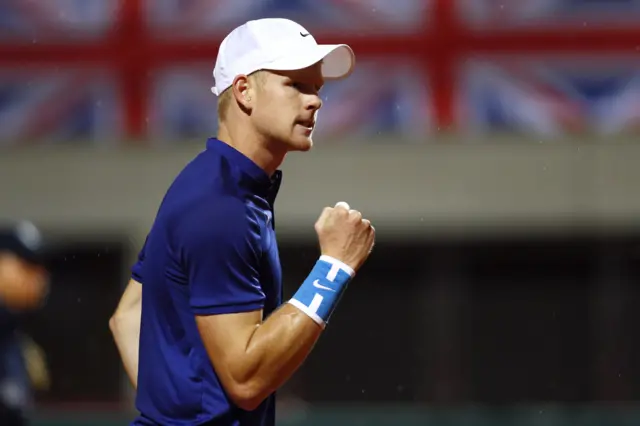 Kyle Edmund celebrates