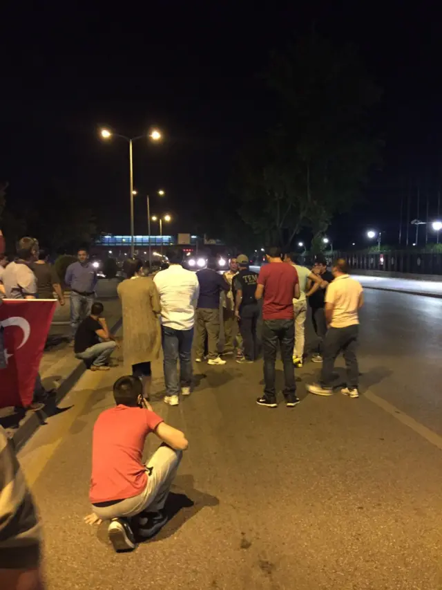 Photo purportedly showing protesters gathered outside parliament