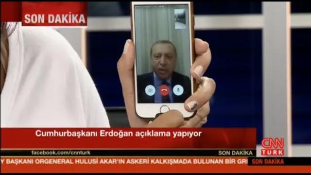 Erdogan on Facetime