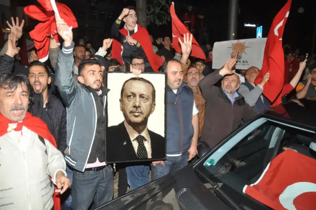 Supporters of President Erdogan