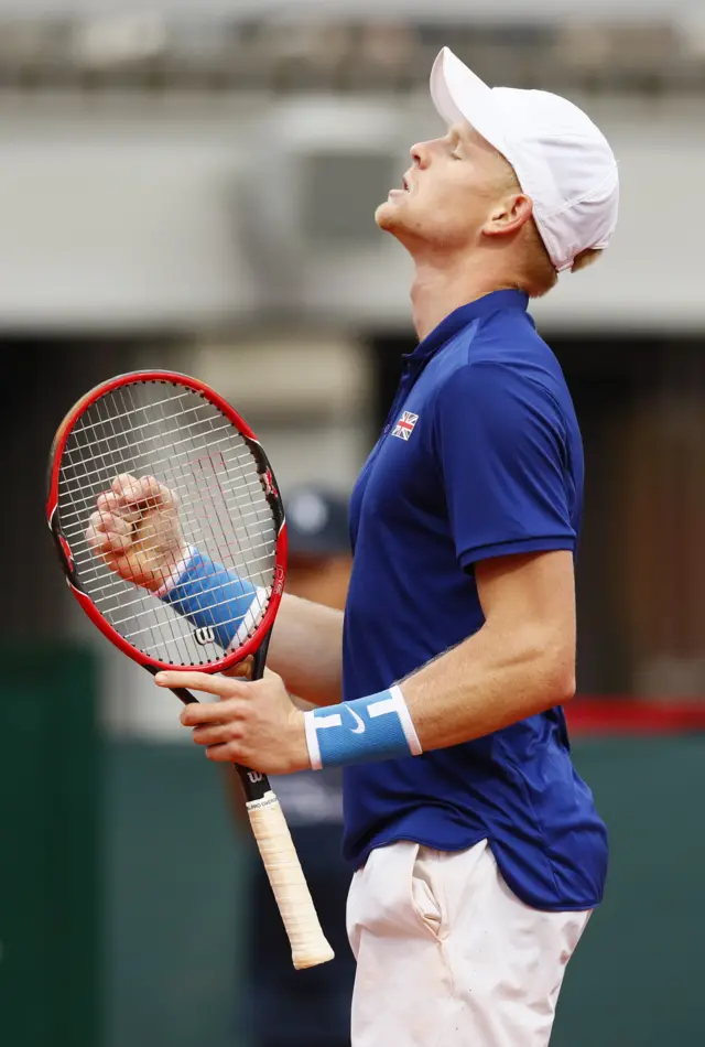 Kyle Edmund celebrates