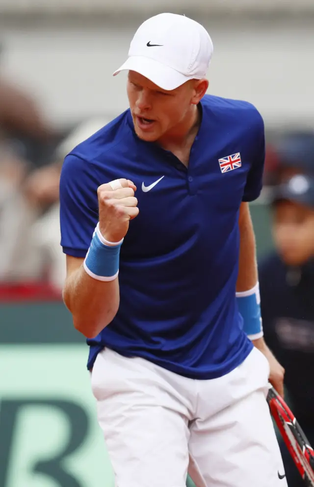 Kyle Edmund celebrates