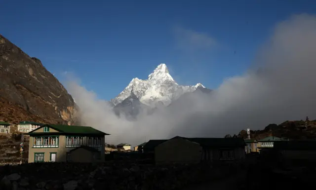 A mountain summit