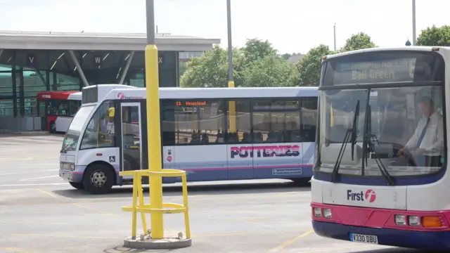 First Potteries bus depot in Stoke-on-Trent