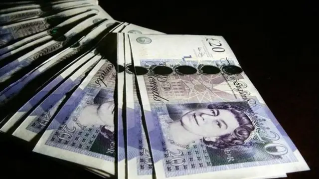 A load of £20 notes