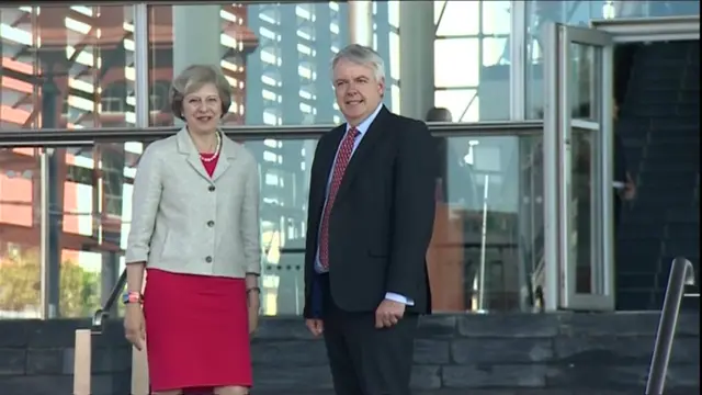 Theresa May and Carwyn Jones