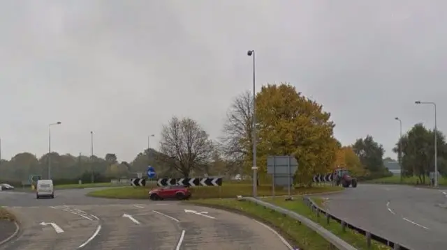 Aston roundabout near Stone