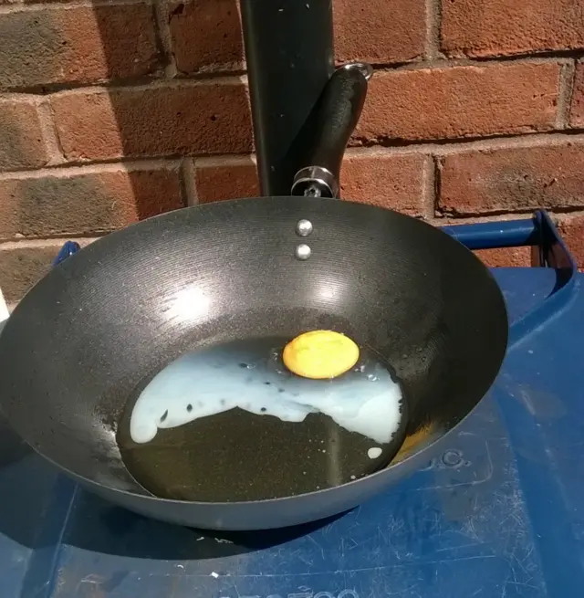 Frying egg