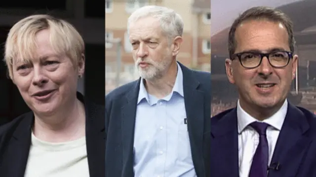 Angela Eagle, Jeremy Corbyn and Owen Smith