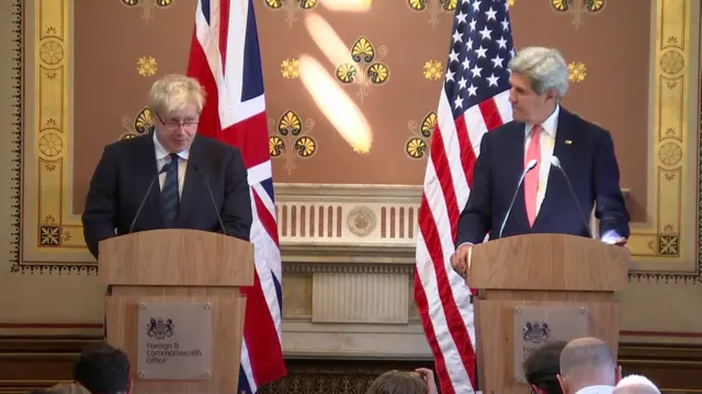 Boris Johnson and John Kerry