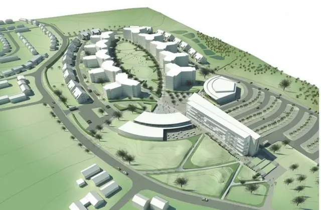 Artist's impression of new University of Worcester campus