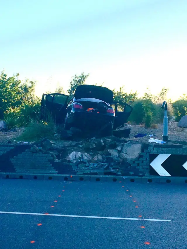 Car on roundabout