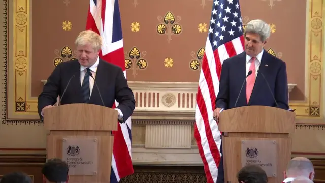 Boris Johnson and John Kerry