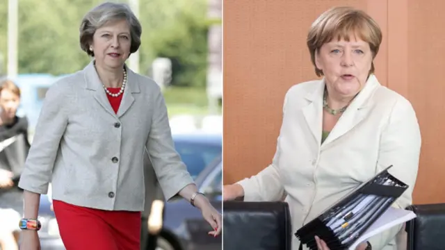 Theresa May, Angela Merkel