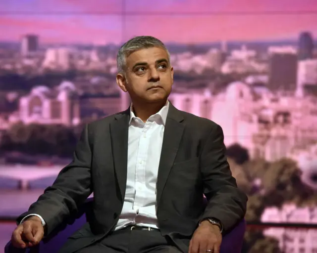 Sadiq Khan appearing on The Andrew Marr Show