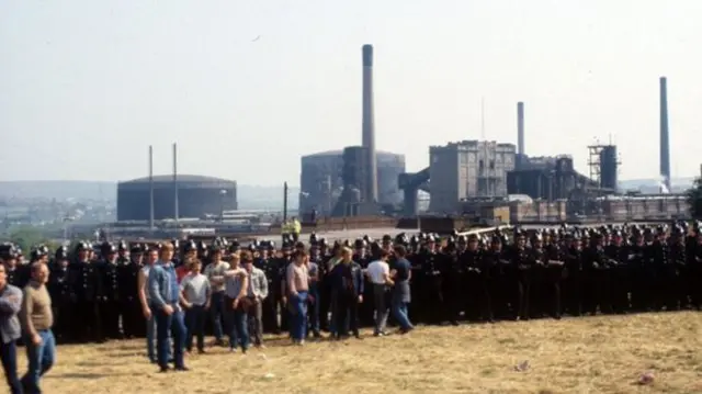 Thousands of miners and police officers clashed at Orgreave coking plant as pickets attempted to stop lorry loads of coke leaving the site