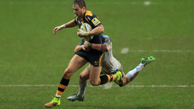 Josh Bassett of Wasps in action