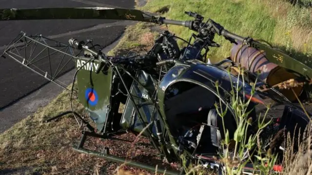 Helicopter which crashed