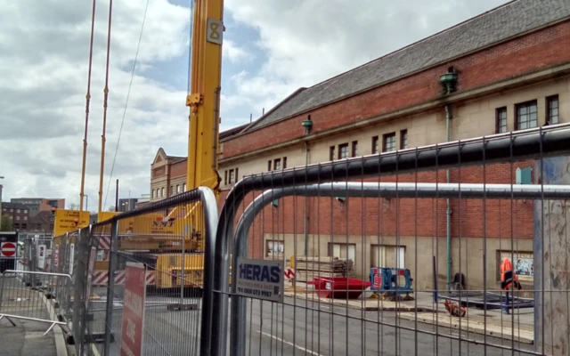 Recent repairs to the roof of Queen's Leisure Centre in Derby