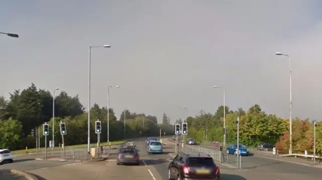 The A51 River Drive at the junction of Fazeley Road