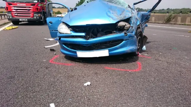 Crashed car