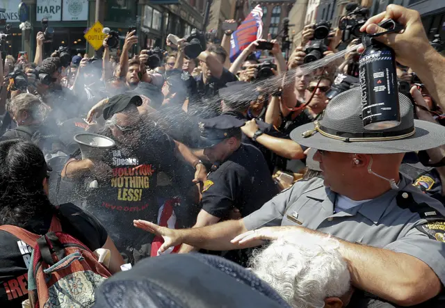 Protesters in Cleveland