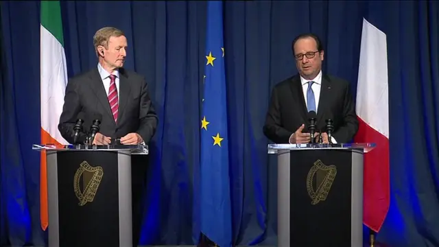 Enda Kenny and Francois Hollande