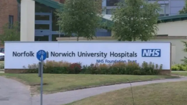 Signage for the Norfolk and Norwich University Hospital