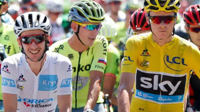 Adam Yates and Chris Froome