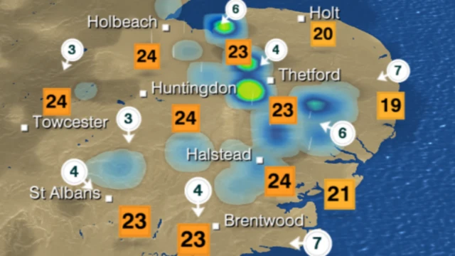 Friday's weather map