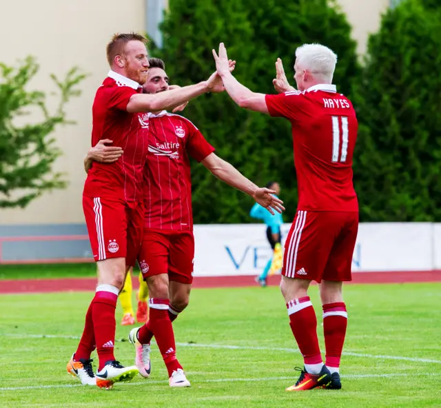 Aberdeen won 1-0 in Latvia