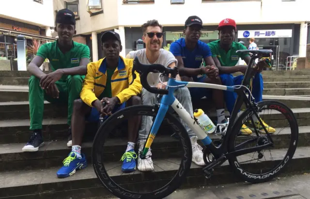 Rwandan cyclists