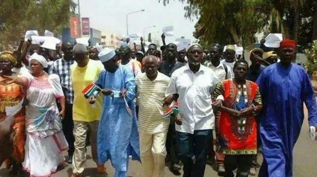 Protests were held in Banjul after an opposition politician was allegedly killed in custody in April