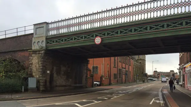 The gyratory in Shrewsbury