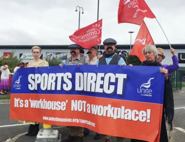 Sports Direct protesters