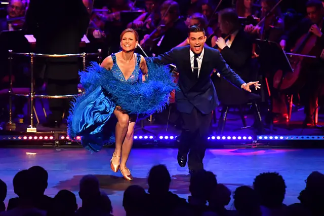 Katie Derham and Aljaz Skorjanec