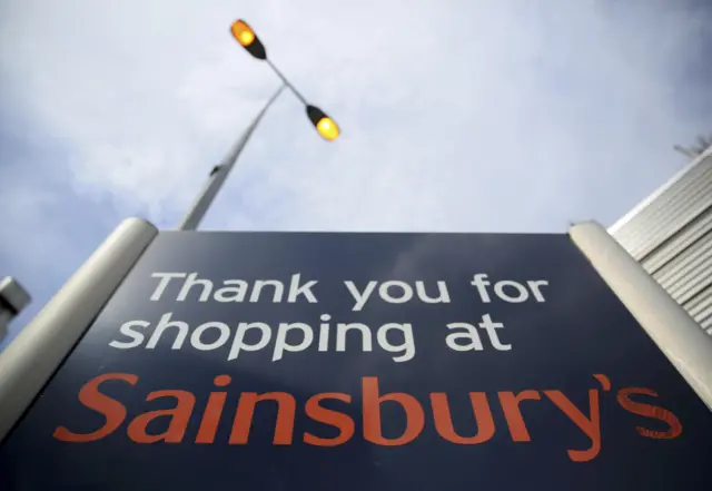 Sainsbury's supermarket sign