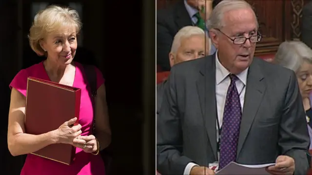 Andrea Leadsom and Lord Thomas