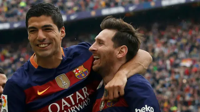 Luis Suarez and Lionel Messi